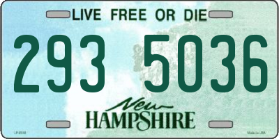 NH license plate 2935036