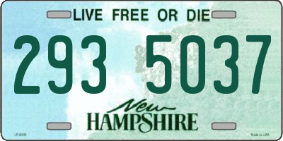 NH license plate 2935037