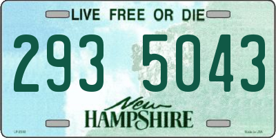 NH license plate 2935043