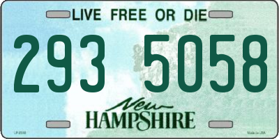 NH license plate 2935058