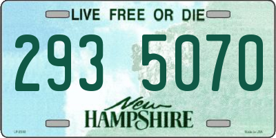 NH license plate 2935070