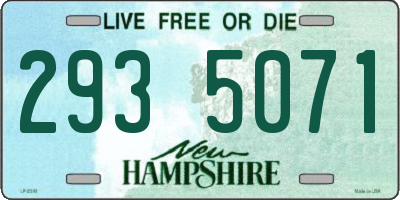 NH license plate 2935071
