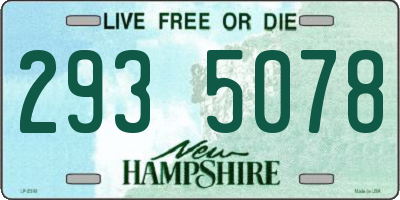NH license plate 2935078