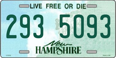 NH license plate 2935093