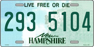 NH license plate 2935104