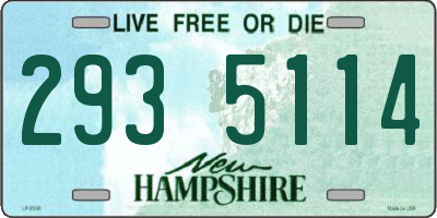 NH license plate 2935114