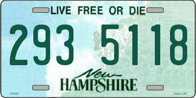 NH license plate 2935118