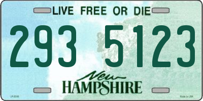 NH license plate 2935123