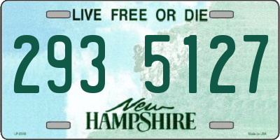 NH license plate 2935127