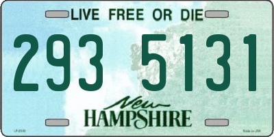 NH license plate 2935131