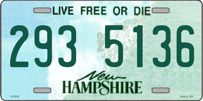 NH license plate 2935136