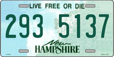 NH license plate 2935137