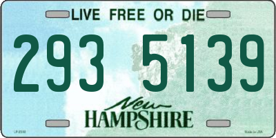NH license plate 2935139
