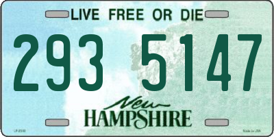 NH license plate 2935147