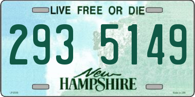 NH license plate 2935149