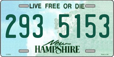 NH license plate 2935153