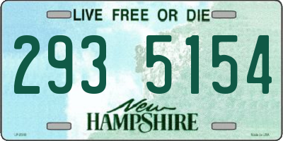 NH license plate 2935154