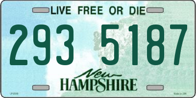 NH license plate 2935187