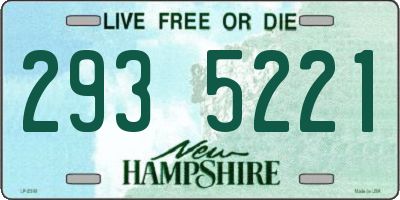NH license plate 2935221