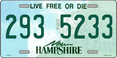 NH license plate 2935233