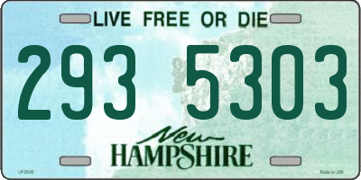 NH license plate 2935303