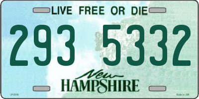 NH license plate 2935332