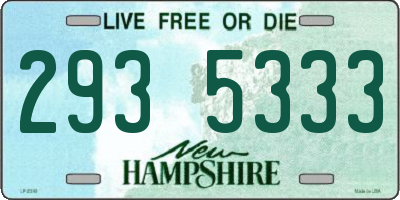 NH license plate 2935333