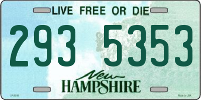 NH license plate 2935353
