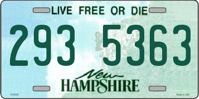 NH license plate 2935363
