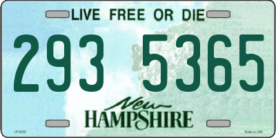 NH license plate 2935365