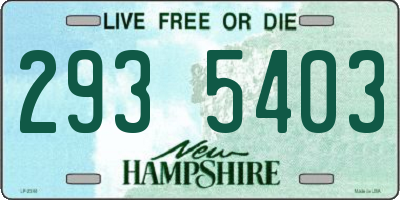 NH license plate 2935403