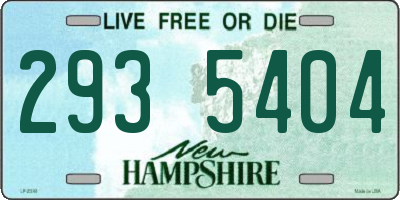NH license plate 2935404