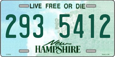 NH license plate 2935412