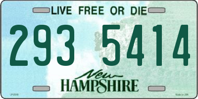 NH license plate 2935414