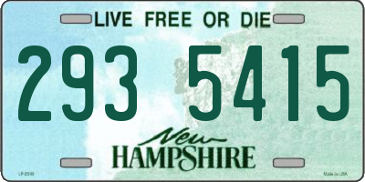 NH license plate 2935415