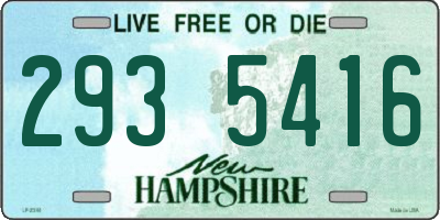 NH license plate 2935416