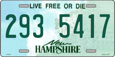 NH license plate 2935417