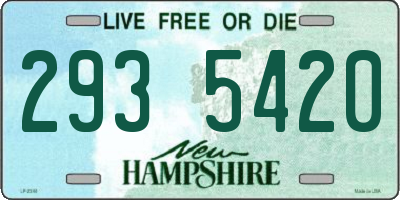 NH license plate 2935420