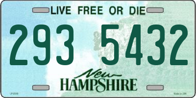 NH license plate 2935432