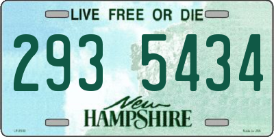 NH license plate 2935434
