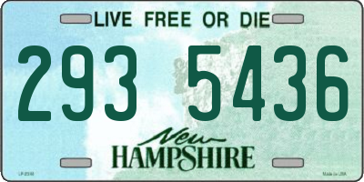 NH license plate 2935436