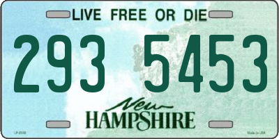 NH license plate 2935453
