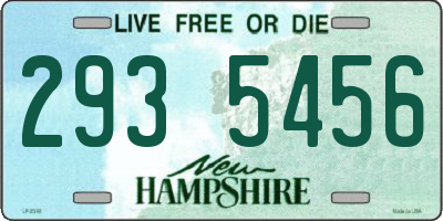 NH license plate 2935456