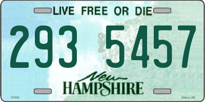 NH license plate 2935457