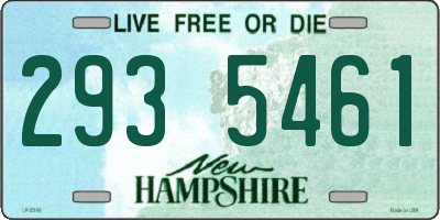 NH license plate 2935461