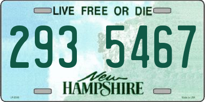 NH license plate 2935467