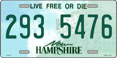 NH license plate 2935476