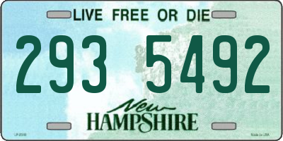 NH license plate 2935492
