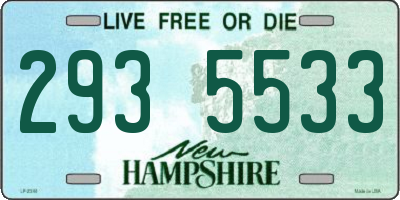 NH license plate 2935533