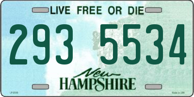 NH license plate 2935534